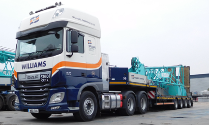 85 tonne truck with trailer and load