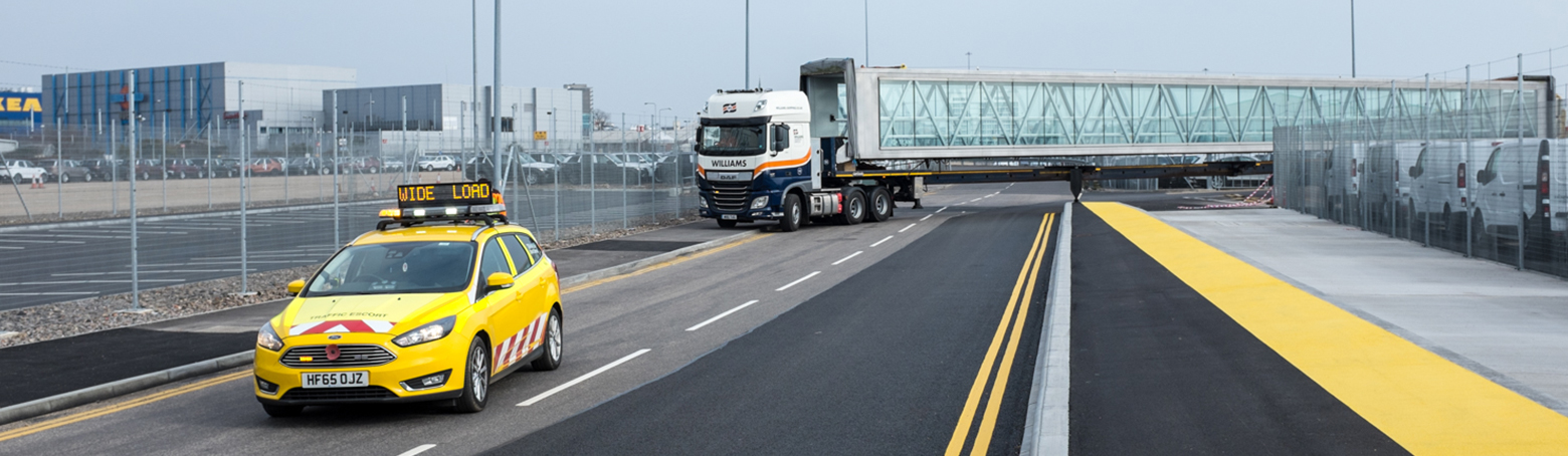 Truck transporting abnormal cargo