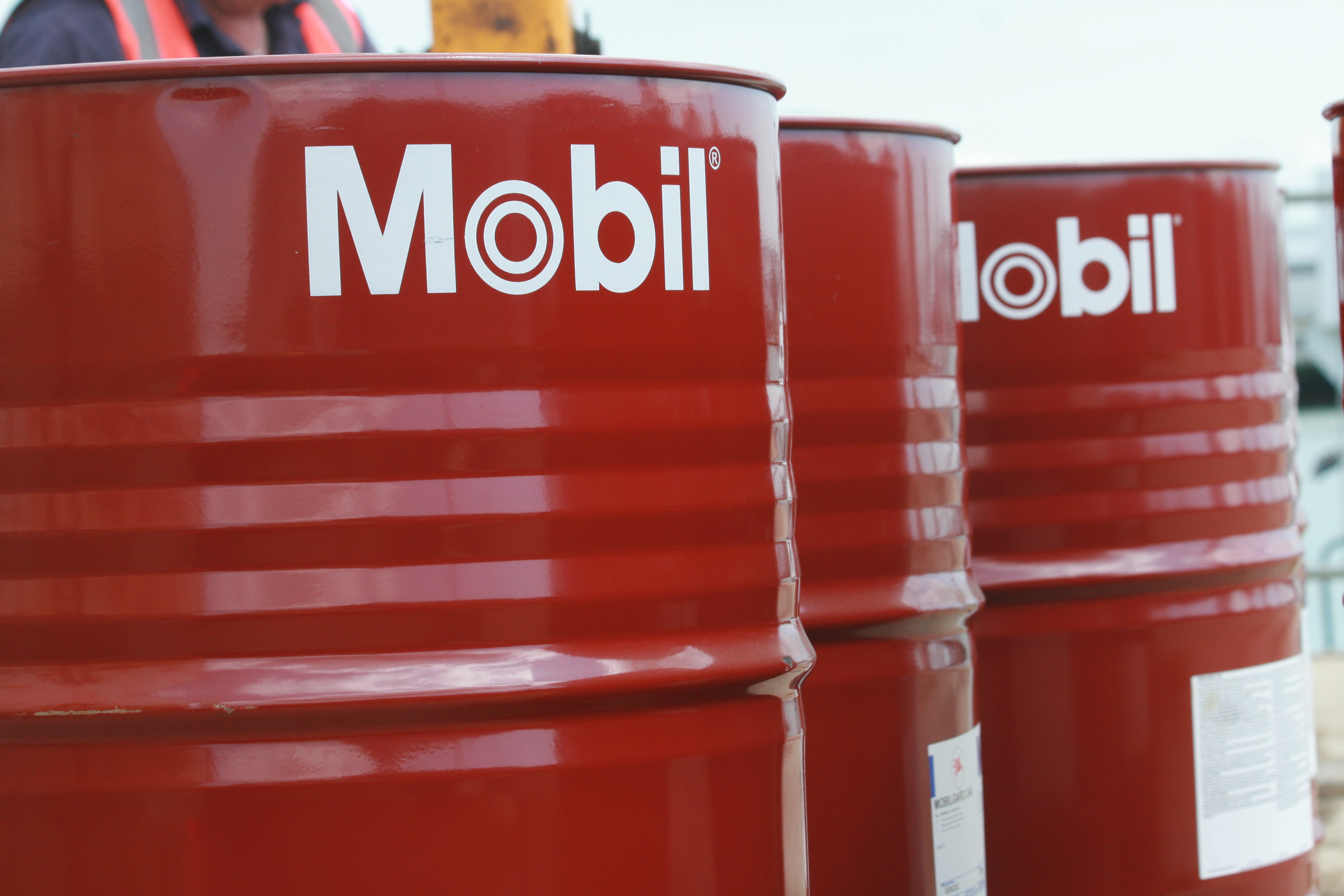 Mobil Lubricant Barrels