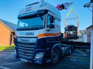 Loading tram 57 on Williams low loader