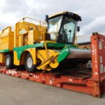 tractor strapped down